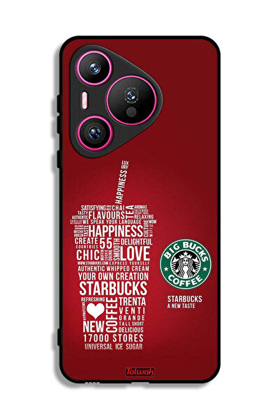 Tolwak غطاء حماية لهاتف هواوي بيورا 70 - ملصق قهوة