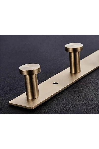 LUXXO Cuier 4 agatatori pentru baie, auriu periat, inox
