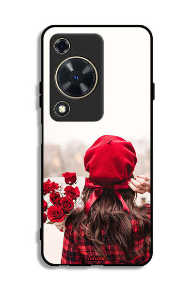 Tolwak غطاء حماية لهاتف هواوي إنجوي 70 يحمل زهورًا