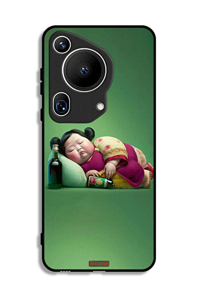 Tolwak غطاء حماية فائق لهاتف هواوي بيورا 70 بتصميم فتاة سمينة