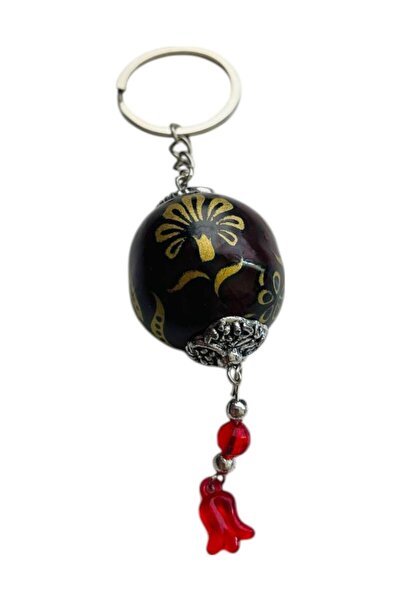 GALATA GIFT Μπρελόκ με κεραμική μπάλα με μοτίβο πλακιδίων, πλακάκι, πολύχρωμο μπρελόκ με μοτίβο τουλίπας