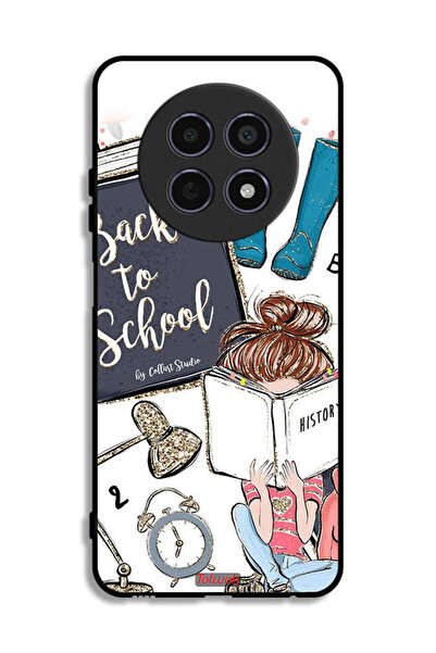 Tolwak غطاء حماية لهاتف Realme 12 5G بطبعة فتاة العودة إلى المدرسة تقرأ التاريخ