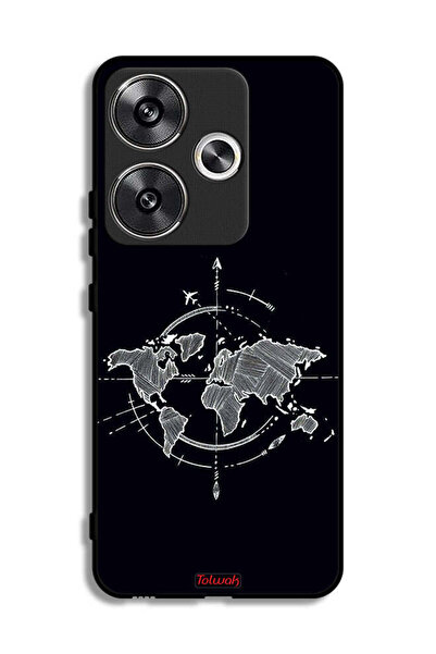 Tolwak غطاء حماية لهاتف Xiaomi Poco F6 5G برسومات البوصلة