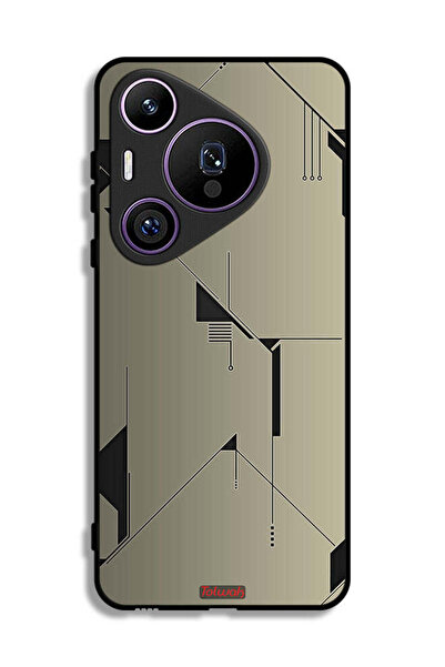 Tolwak غطاء حماية لهاتف هواوي بيورا 70 برو بتصميم فني تجريدي بسيط