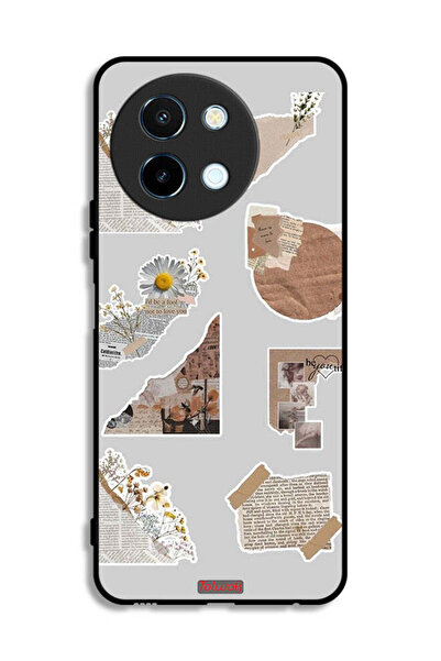 Tolwak غطاء حماية لهاتف Vivo Y38 5G بقطع من الملصقات الورقية