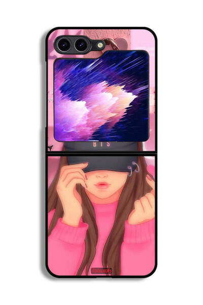 Tolwak غطاء حماية لهاتف Samsung Galaxy Z Flip6 بتصميم فتاة صغيرة