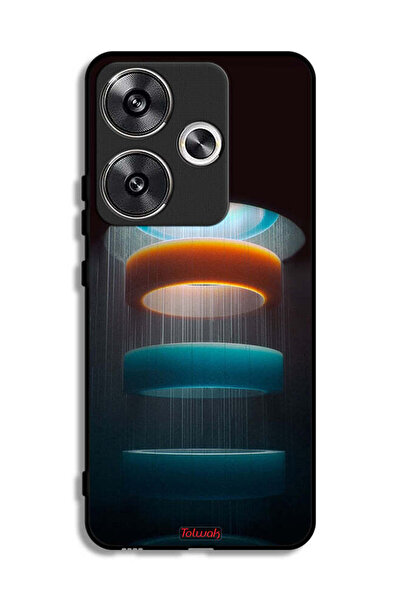 Tolwak غطاء حماية لهاتف Xiaomi Redmi Turbo 3 5G بنمط حلقات فنية