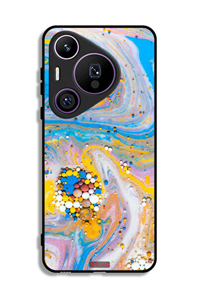 Tolwak غطاء حماية لهاتف هواوي بيورا 70 برو - أحجار كريمة ملونة تجريدية