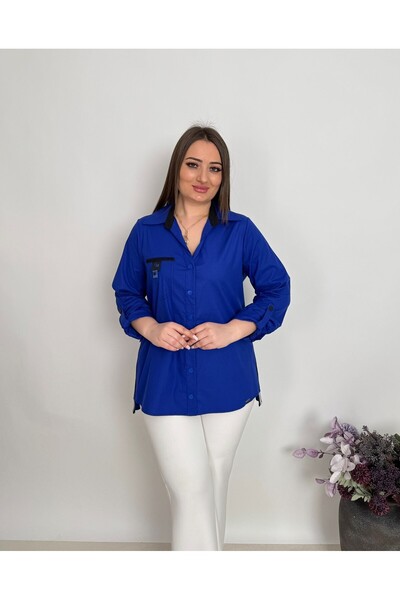 DE WHITES Oversized Shirt with Secret Pocket Detail