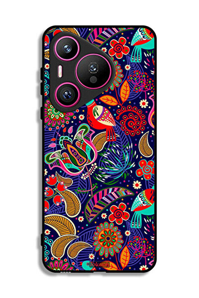 Tolwak غطاء حماية لهاتف هواوي بيورا 70 بنقشة طيور وزهور