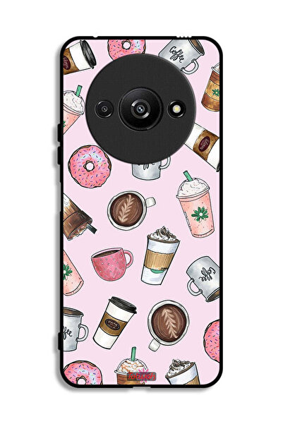 Tolwak Xiaomi Redmi A3 4G Protective Case Cover Coffee Lover Art