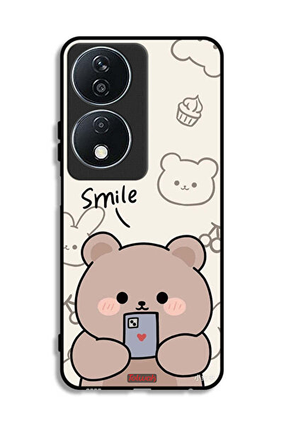 Tolwak غطاء حماية لهاتف Honor X7b 5G برسومات الدب المبتسم