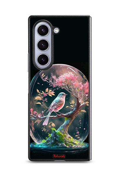 Tolwak غطاء حماية لهاتف سامسونج جالاكسي زد فولد 6 بتصميم طائر في جرة