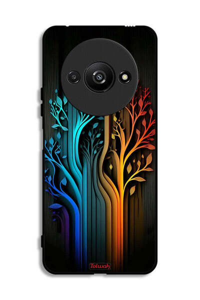 Tolwak Xiaomi Redmi A3 4G Protective Case Cover Tree Leaves Art