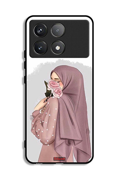 Tolwak غطاء حماية لهاتف شاومي ريدمي K70 بتصميم فتاة تحمل ورودًا