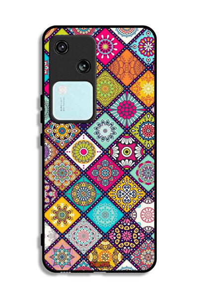 Tolwak غطاء حماية لهاتف Vivo S18 5G بنقشة مربعات ماندالا