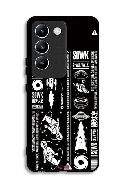 Tolwak غطاء حماية لهاتف Vivo V30 Lite 4G، ملصق Sowk Space Walk
