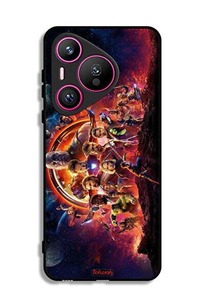 Tolwak غطاء حماية لهاتف هواوي بيورا 70 بتصميم أفينجرز