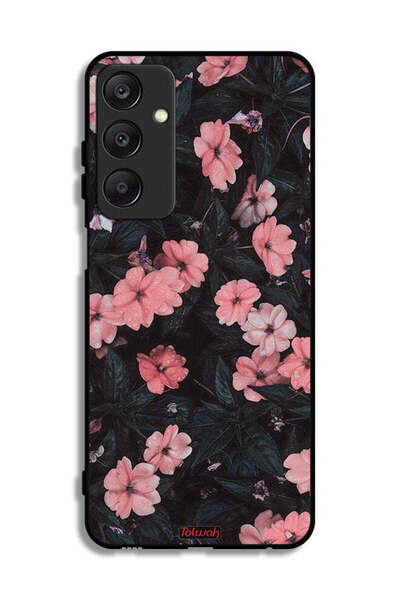 Tolwak غطاء حماية لهاتف سامسونج جالاكسي A25 5G - لون الخوخ والورود الصغيرة