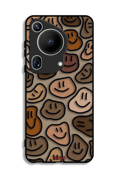 Tolwak غطاء حماية فائق لهاتف هواوي بيورا 70 بتصميم وجوه مبتسمة