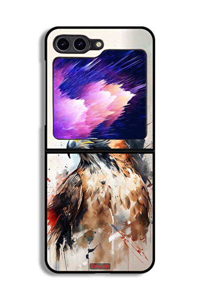 Tolwak غطاء حماية لهاتف Samsung Galaxy Z Flip6 بتصميم نسر تجريدي