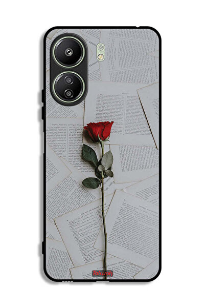 Tolwak غطاء حماية لهاتف شاومي ريدمي 13 سي وردي على ورق