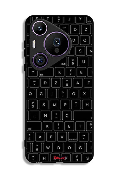 Tolwak غطاء حماية لهاتف هواوي بيورا 70 برو بنمط مفاتيح لوحة المفاتيح العشوائية