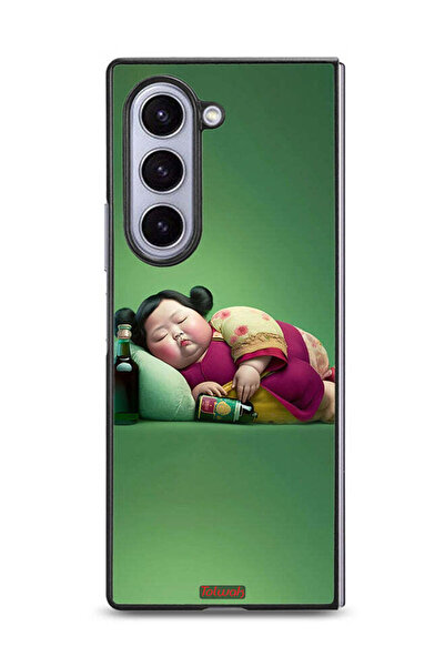 Tolwak غطاء حماية لهاتف سامسونج جالاكسي زد فولد 6 بتصميم فتاة سمينة