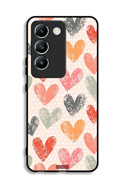 Tolwak غطاء حماية لهاتف Vivo V30 Lite 4G برسومات قلوب