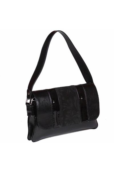 Magazinul de genti Women's genuine leather purse, model 172, Black