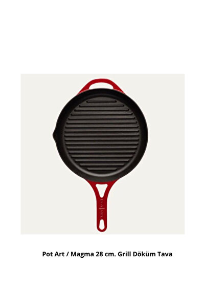 Pot Art Potart 28 cm. Izgara Döküm Tava
