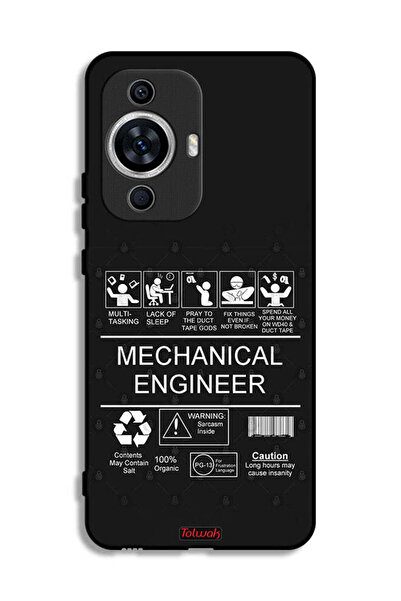 Tolwak غطاء حماية لهاتف هواوي نوفا 12 لايت، ملصق مهندس ميكانيكي