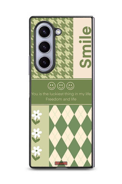 Tolwak غطاء حماية لهاتف Samsung Galaxy Z Fold6 الابتسامة هي أسعد شيء في حياتي