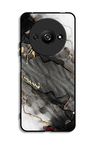 Tolwak غطاء حماية لهاتف Xiaomi Redmi A3 4G بلون رخامي لامع