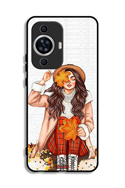 Tolwak غطاء حماية لهاتف هواوي نوفا 12 لايت يحمل لوحة فنية لأوراق الخريف