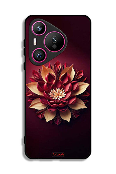 Tolwak غطاء حماية لهاتف هواوي بيورا 70 بتصميم زهور تجريدية