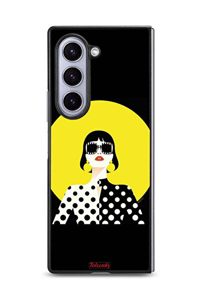 Tolwak غطاء حماية لهاتف سامسونج جالاكسي زد فولد 6 بتصميم فتاة أنيقة