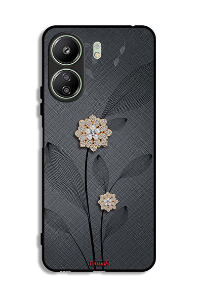 Tolwak غطاء حماية لهاتف شاومي ريدمي 13C برسومات زهور ماسية