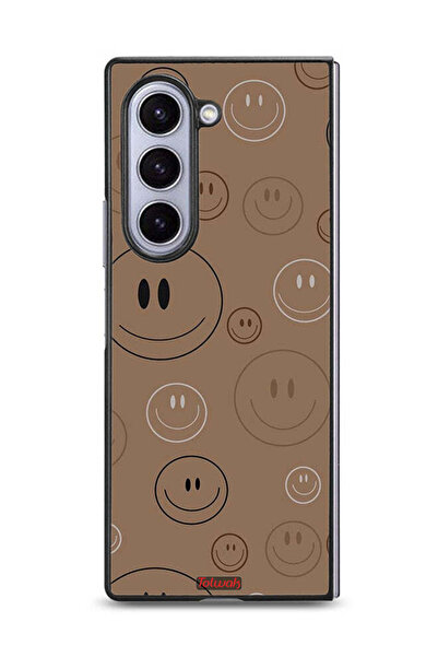 Tolwak غطاء حماية لهاتف سامسونج جالاكسي زد فولد 6 بنقشة وجوه مبتسمة