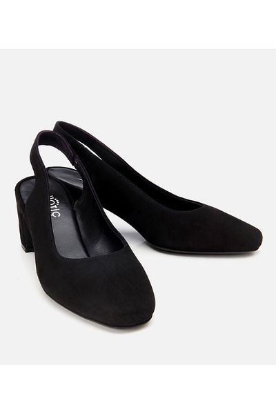 Hotiç Women's Suede Leather Thick Heeled Shoes