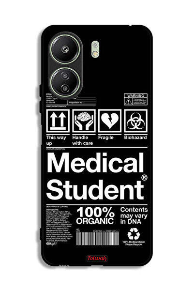 Tolwak غطاء حماية لهاتف شاومي ريدمي 13 سي، ملصق طالب الطب