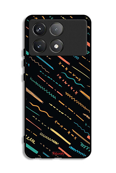 Tolwak غطاء حماية لهاتف Xiaomi Poco F6 Pro بنمط خطوط X مجردة