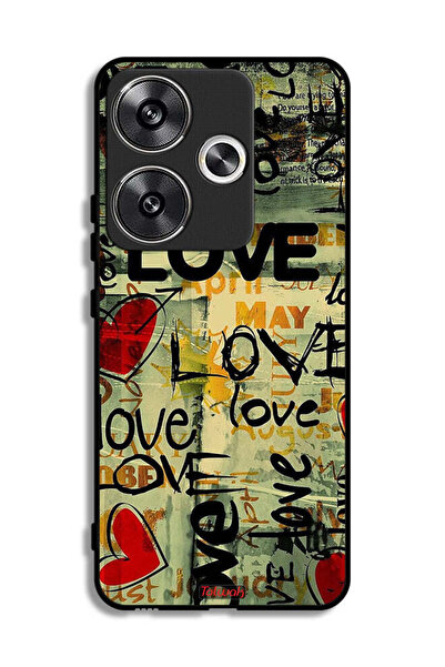 Tolwak Xiaomi Poco F6 5G Protective Case Cover Love Tags
