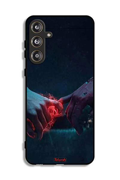 Tolwak Samsung Galaxy M55 5G Protective Case Cover Burning Hands