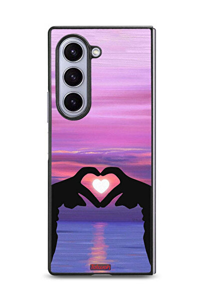Tolwak غطاء حماية بتصميم قلب وقمر من سامسونج جالكسي زد فولد 6