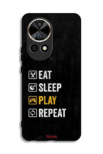 Tolwak غطاء حماية لهاتف هواوي نوفا 12 برو 5G، تناول الطعام، النوم، اللعب، الت...