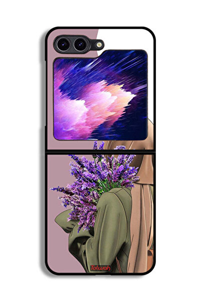 Tolwak غطاء حماية لهاتف Samsung Galaxy Z Flip6 بتصميم يحمل زهرة