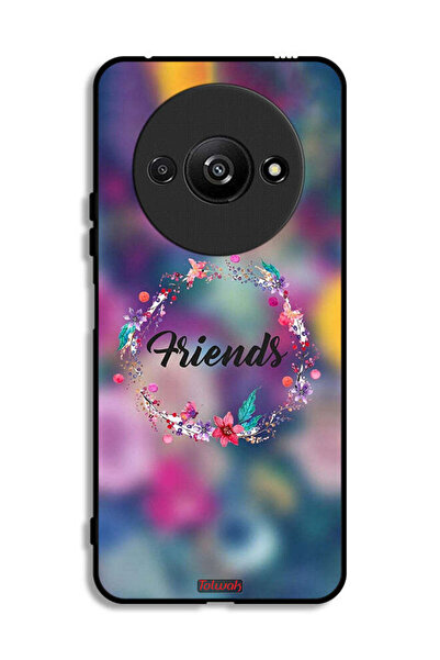 Tolwak غطاء حماية Xiaomi Redmi A3 4G بتصميم خاتم أصدقاء الزهور