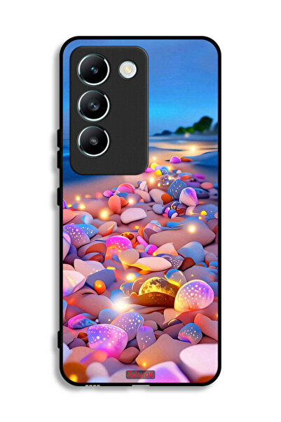 Tolwak غطاء حماية لهاتف Vivo V30 Lite 4G بنقشة أحجار فنية