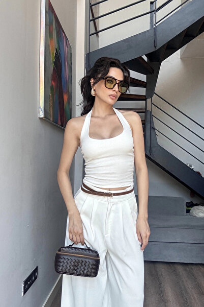 Eka Γυναικείο λευκό λαιμόκοψη με λαιμόκοψη 0171